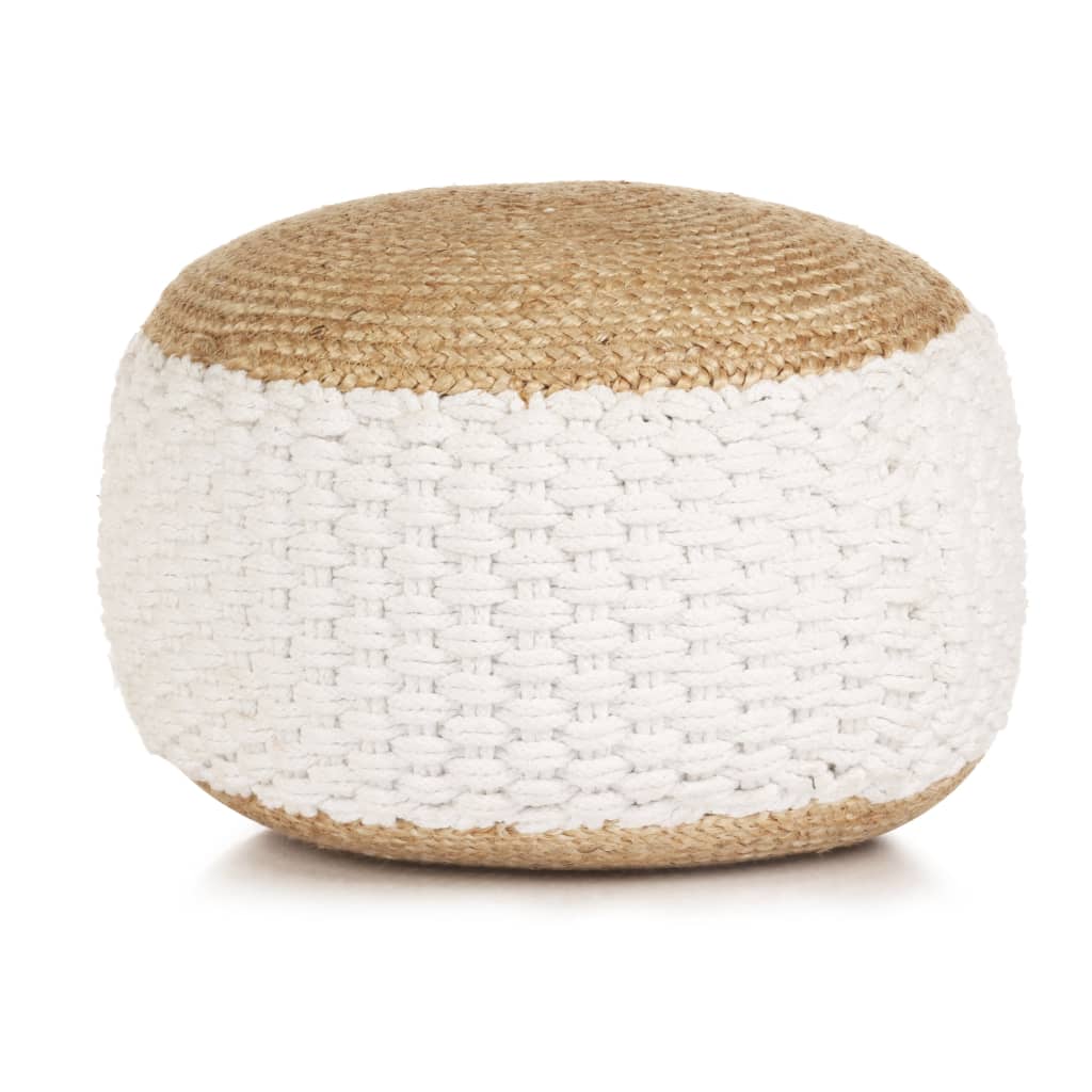 8718475572398_a_en_hd_1 Bild på vidaXL Vävd/stickad puff jute bomull 50x35 cm vit