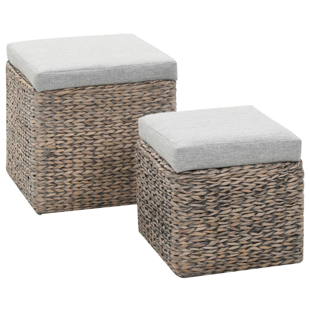 8718475597056_a_en_hd_1 Bild på vidaXL Ottoman set 2 delar sjögräs grå