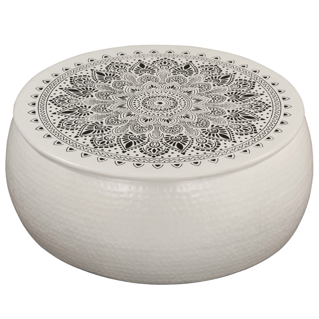 8718475611110_a_en_hd_1 Bild på vidaXL Soffbord hamrad aluminium 70x30 cm vit