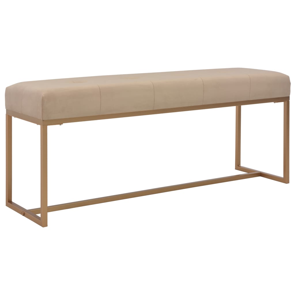 8718475731801_a_en_hd_1 Bild på vidaXL Bänk 120 cm beige sammet