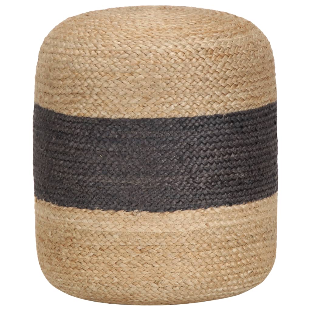 8718475735229_a_en_hd_1 Bild på vidaXL Handgjord sittpuff mörkgrå 40x45 cm jute