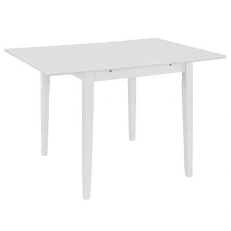 Bild på vidaXL Utdragbart matbord (80-120)x80x74 cm vit MDF