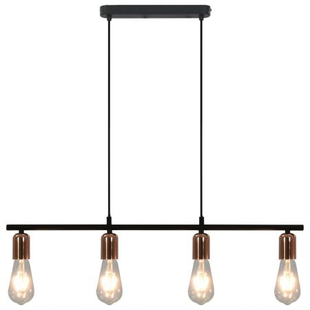 Bild på vidaXL Taklampa med glödlampor 2 W svart och koppar 80 cm E27