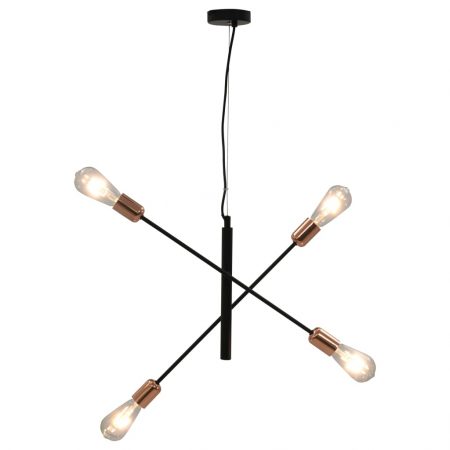 Bild på vidaXL Taklampa med glödlampor 2 W svart och koppar E27