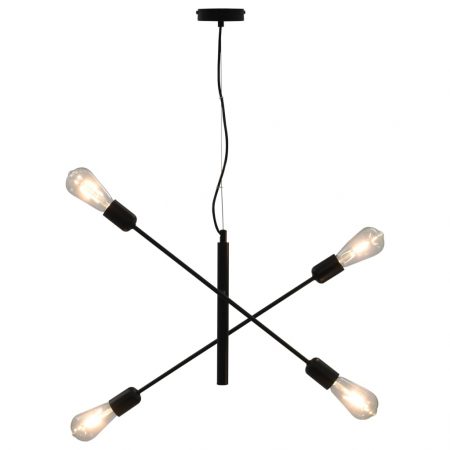 Bild på vidaXL Taklampa med glödlampor 2 W svart E27