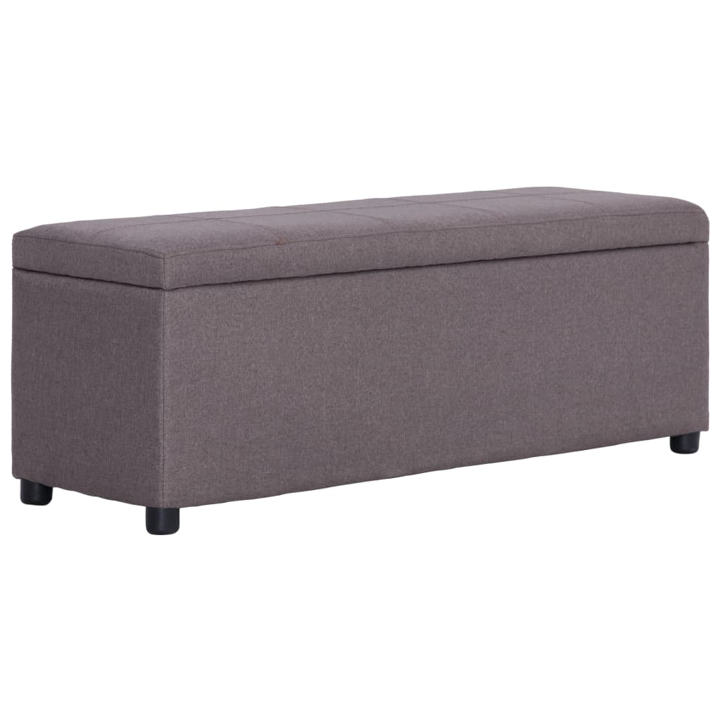 8719883569307_a_en_hd_1 Bild på vidaXL Bänk med förvaringsutrymme 116 cm taupe polyester