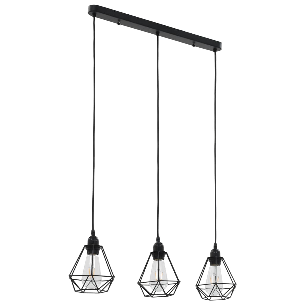 8719883573564_a_en_hd_1 Bild på vidaXL Taklampa med diamantdesign svart 3 x E27-lampa