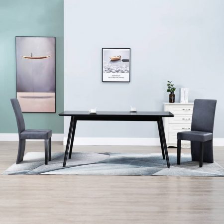 Bild på vidaXL Matstolar 2 st grå konstmocka