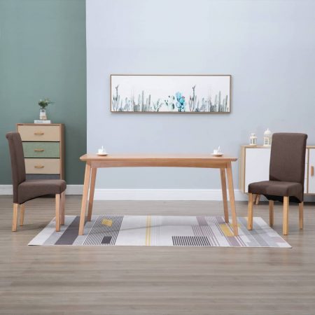 Bild på vidaXL Matstolar 2 st brun tyg