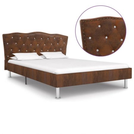 Bild på vidaXL Sängram brun konstmocka 120x200 cm