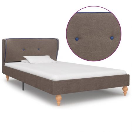 Bild på vidaXL Sängram taupe tyg 90x200 cm