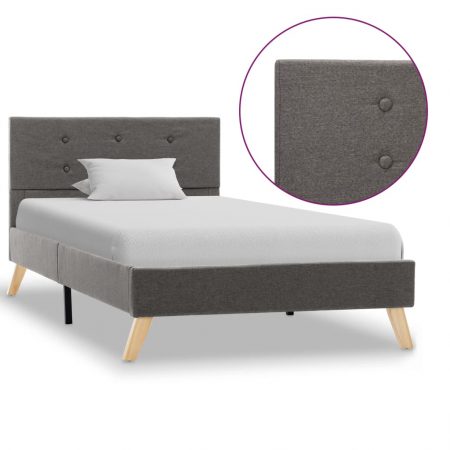 Bild på vidaXL Sängram taupe tyg 90x200 cm