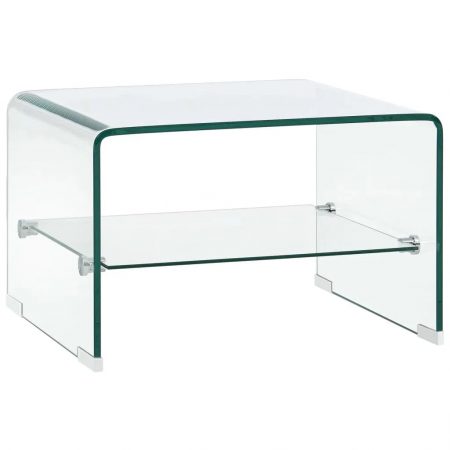 Bild på vidaXL Soffbord genomskinlig 50x45x33 cm härdat glas