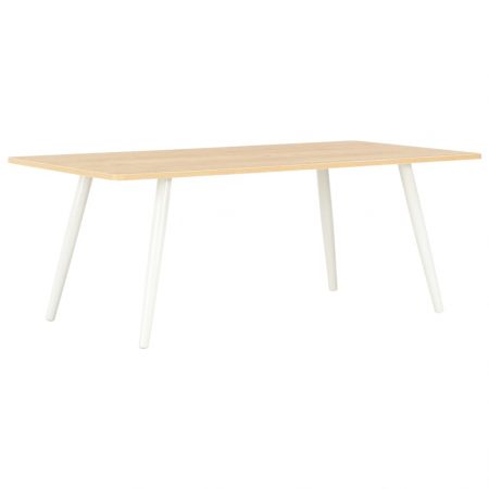 Bild på vidaXL Soffbord vit och ek 120x60x46 cm