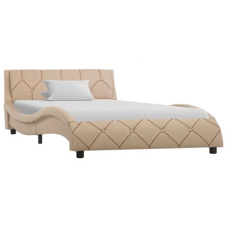 Bild på vidaXL Sängram cappuccino konstläder 90x200 cm