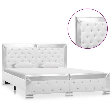 Bild på vidaXL Sängram vit konstläder 140x200 cm