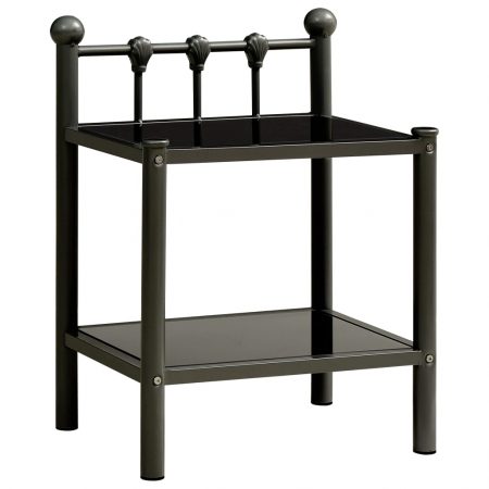 Bild på vidaXL Sängbord svart 45x34x60