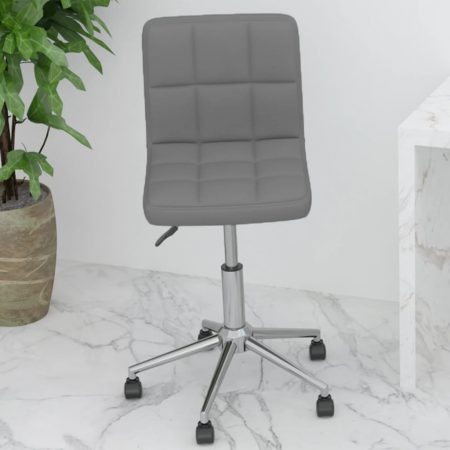 Bild på vidaXL Snurrbar kontorsstol ljusgrå tyg