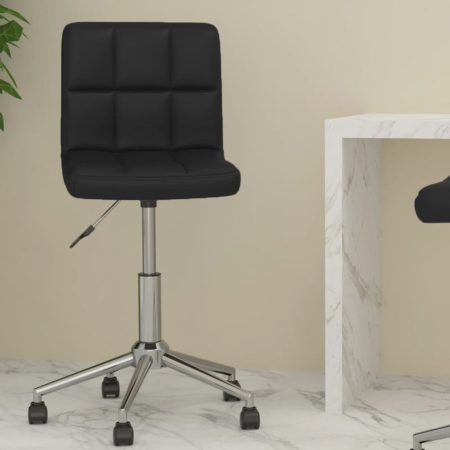 Bild på vidaXL Snurrbar kontorsstol svart konstläder