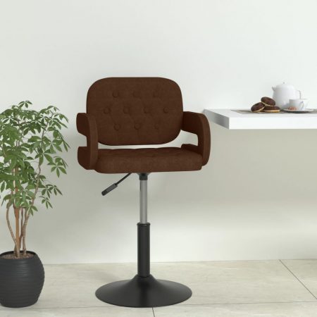 Bild på vidaXL Snurrbar matstol brun tyg