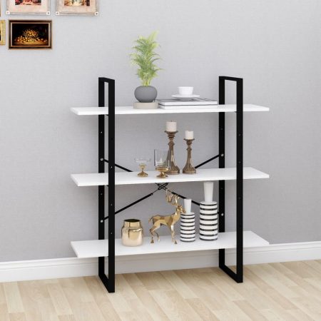 Bild på vidaXL Bokhylla vit 100x30x105 cm spånskiva