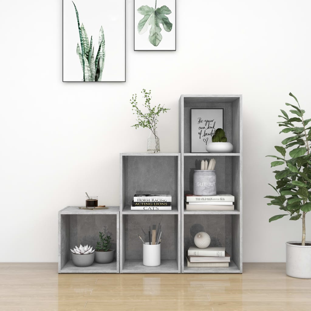 8720286593851_m_en_hd_1 Bild på vidaXL TV-skåp 3 delar betonggrå spånskiva