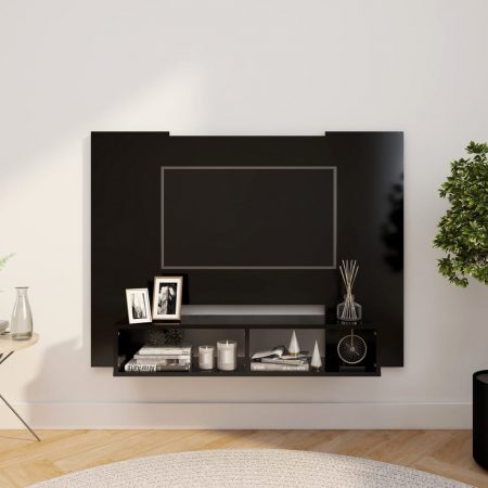 Bild på vidaXL Väggmonterat tv-skåp svart 120x23