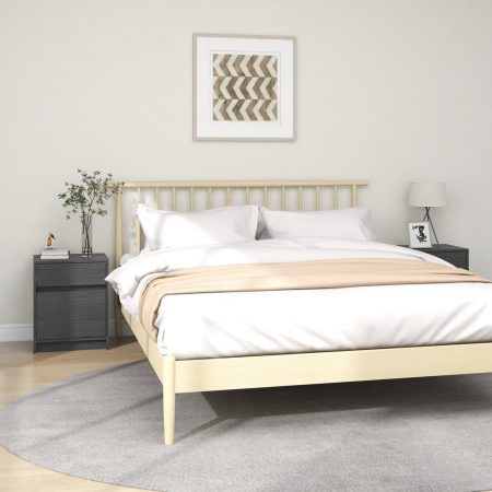 Bild på vidaXL Sängbord 2 st grå 40x31x50 cm massivt furu