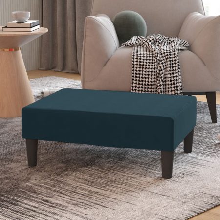 Bild på vidaXL Fotpall blå 78x56x32 cm sammet