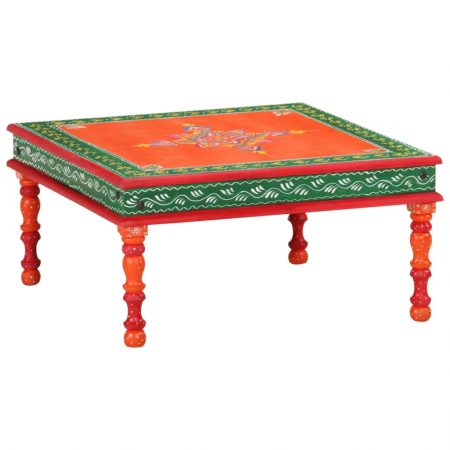 Bild på vidaXL Soffbord massivt mangoträ orange handmålat