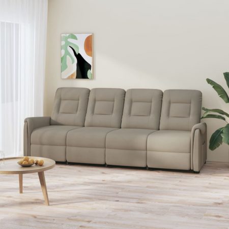 Bild på vidaXL 4-sits massagefåtölj ljusgrå mikrofibertyg