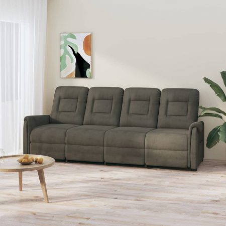 Bild på vidaXL 4-sits massagefåtölj mörkgrå mikrofibertyg