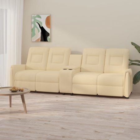 Bild på vidaXL 4-sits massagestol med mugghållare gräddvit