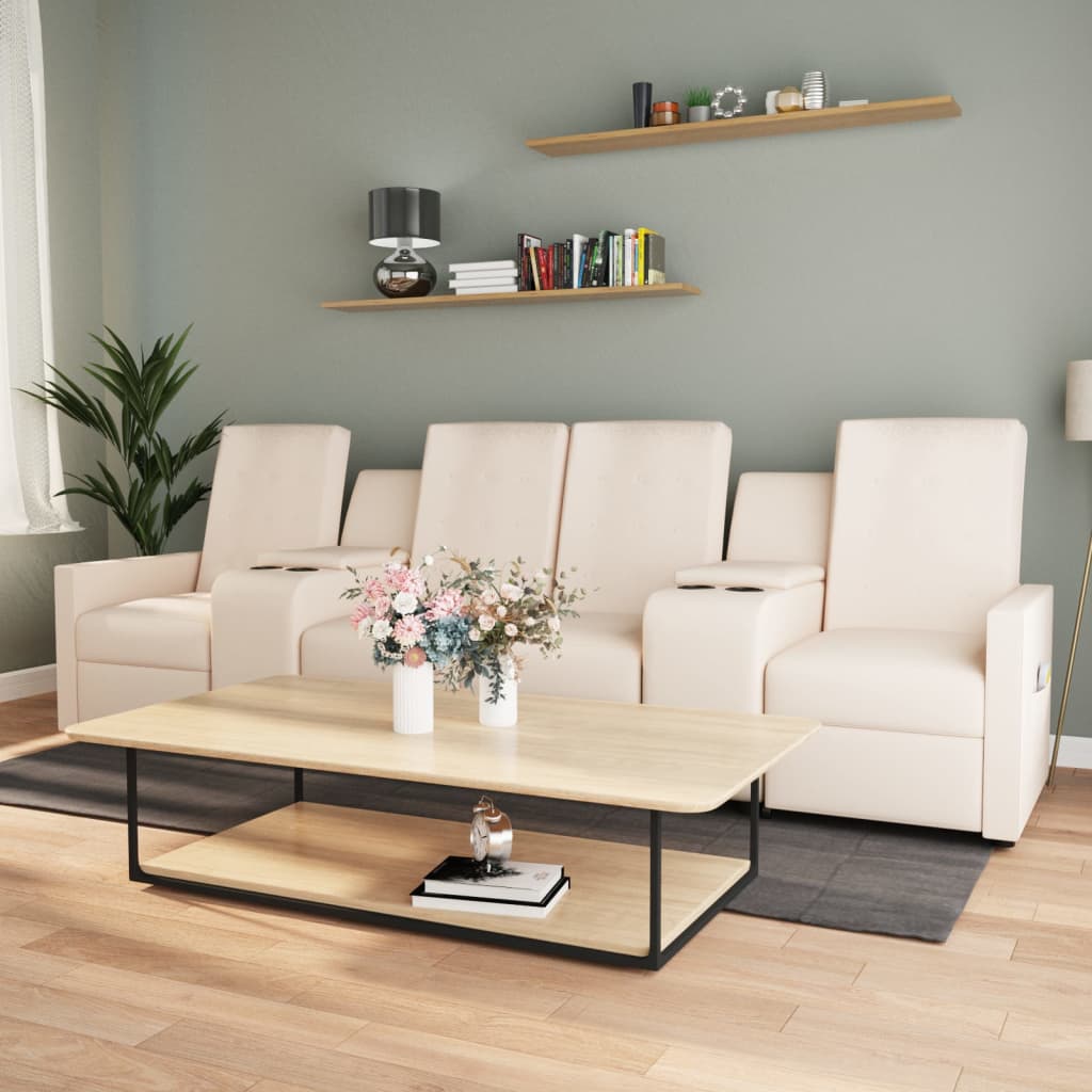 8720286717035_m_en_hd_1 Bild på vidaXL 4-sits Reclinerfåtölj med mugghållare gräddvit tyg