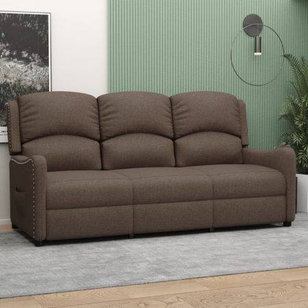 Bild på vidaXL reclinerfåtölj 3-sits taupe tyg