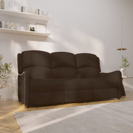 Bild på vidaXL 3-sits reclinerfåtölj brun glansig konstläder