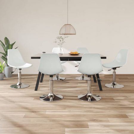 Bild på vidaXL Snurrbara matstolar 6 st vit PP