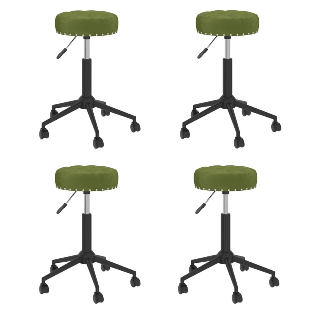 8720286725221_a_en_hd_1 Bild på vidaXL Snurrbara matstolar 4 st ljusgrön sammet