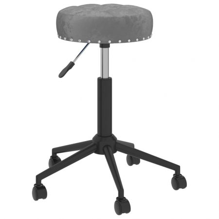 Bild på vidaXL Snurrbar matstol mörkgrå sammet