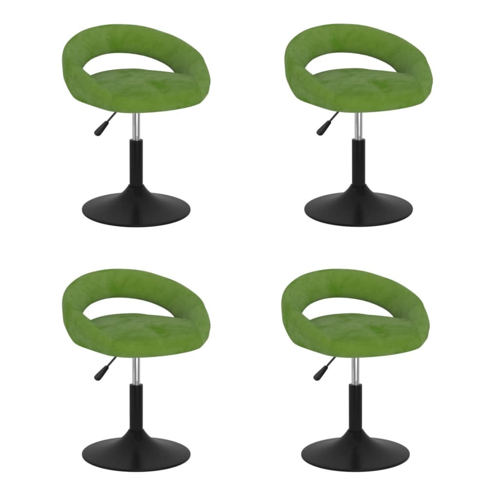 8720286727645_a_en_hd_1 Bild på vidaXL Snurrbara matstolar 4 st ljusgrön sammet