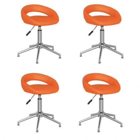 Bild på vidaXL Snurrbara matstolar 4 st orange konstläder