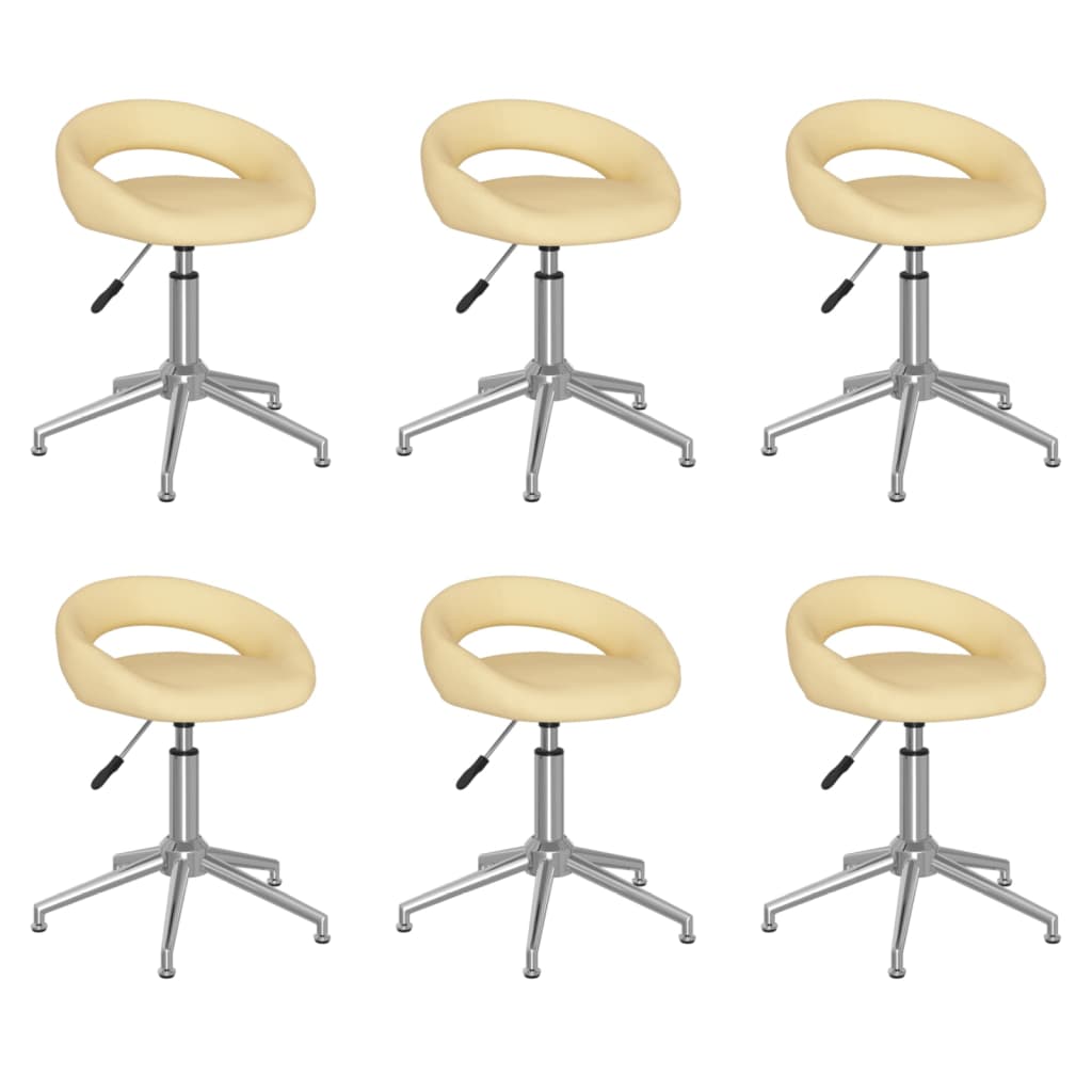 8720286728697_a_en_hd_1 Bild på vidaXL Snurrbara matstolar 6 st gräddvit konstläder