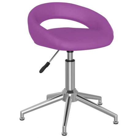 Bild på vidaXL Snurrbar matstol lila konstläder