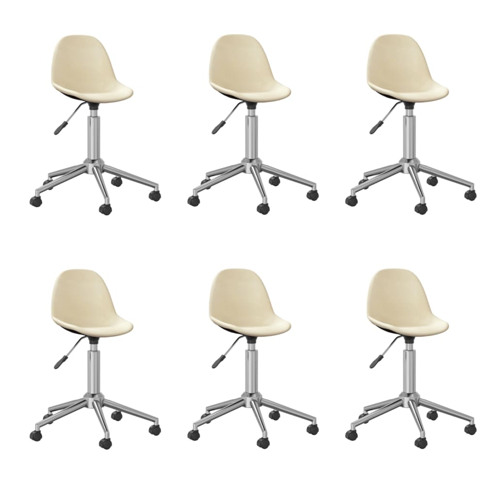 8720286730478_a_en_hd_1 Bild på vidaXL Snurrbara matstolar 6 st gräddvit tyg