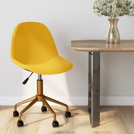Bild på vidaXL Snurrbar kontorsstol senapsgul sammet