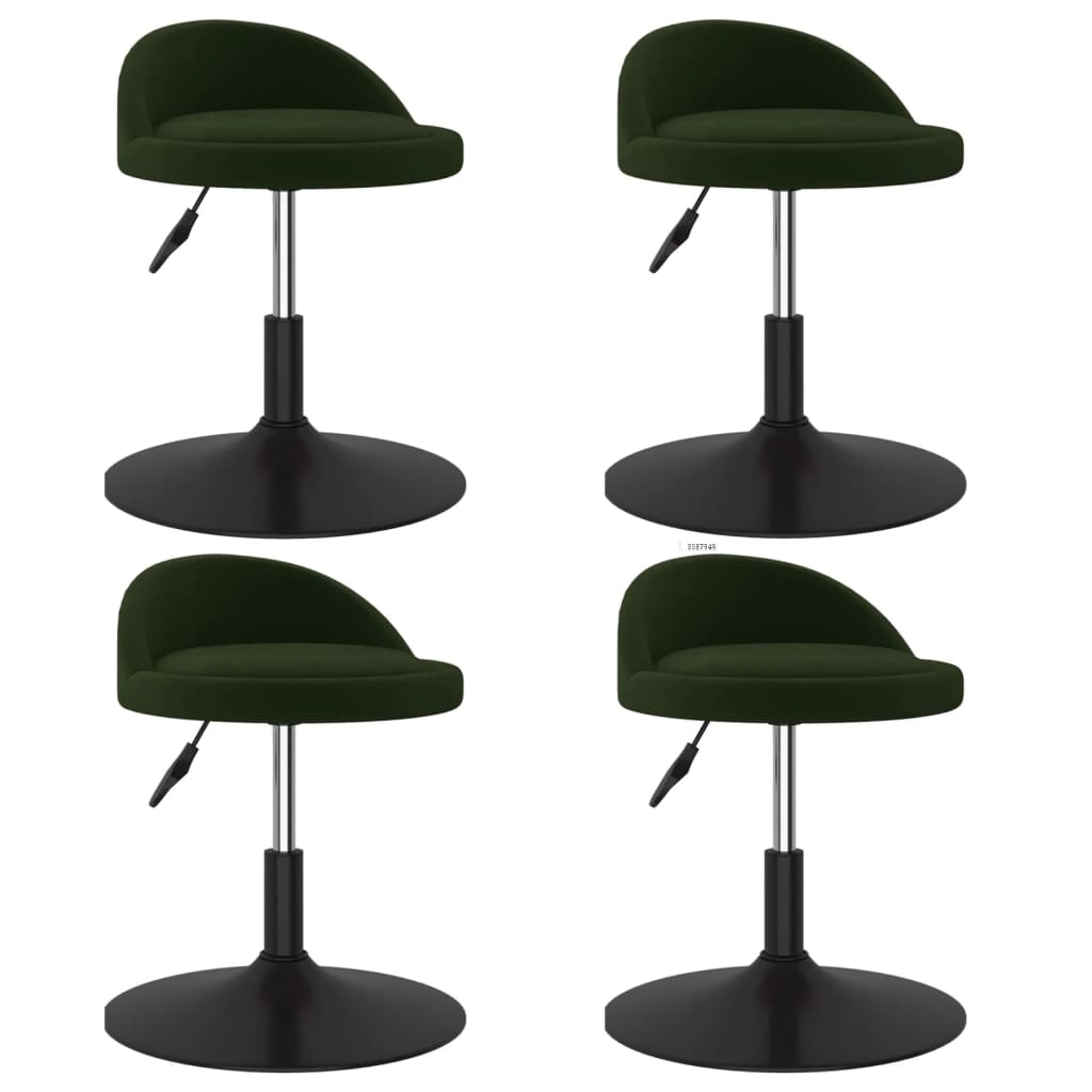 8720286731864_a_en_hd_1 Bild på vidaXL Snurrbara matstolar 4 st mörkgrön sammet