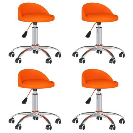 Bild på vidaXL Snurrbara matstolar 4 st orange konstläder