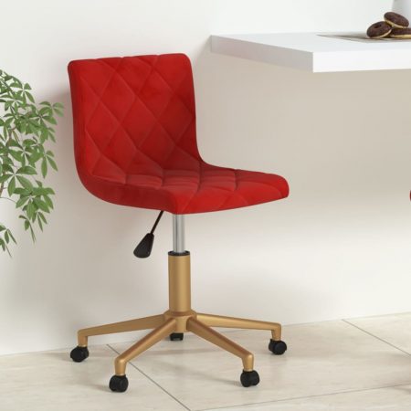Bild på vidaXL Snurrbar kontorsstol vinröd sammet