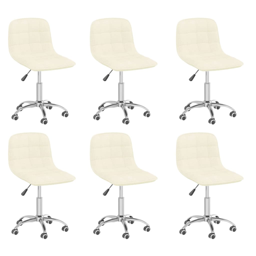8720286737132_a_en_hd_1 Bild på vidaXL Snurrbara matstolar 6 st gräddvit tyg