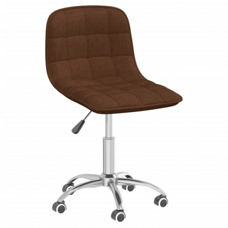 Bild på vidaXL Snurrbar kontorsstol brun tyg